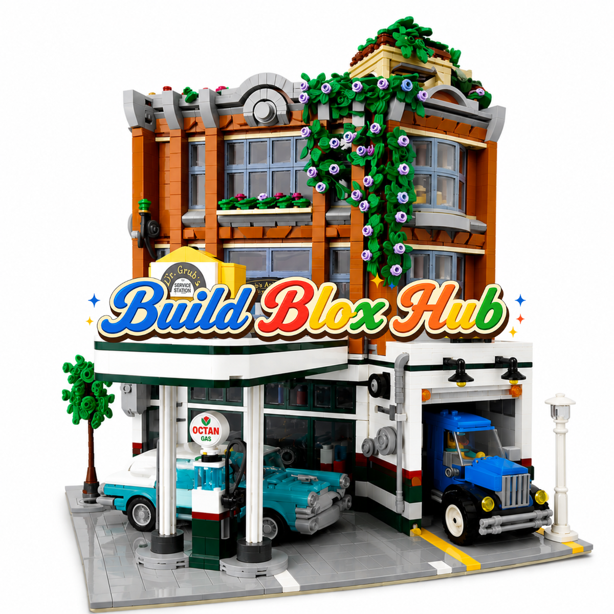 BBH Corner Garage Modular Building Blocks 2569pcs