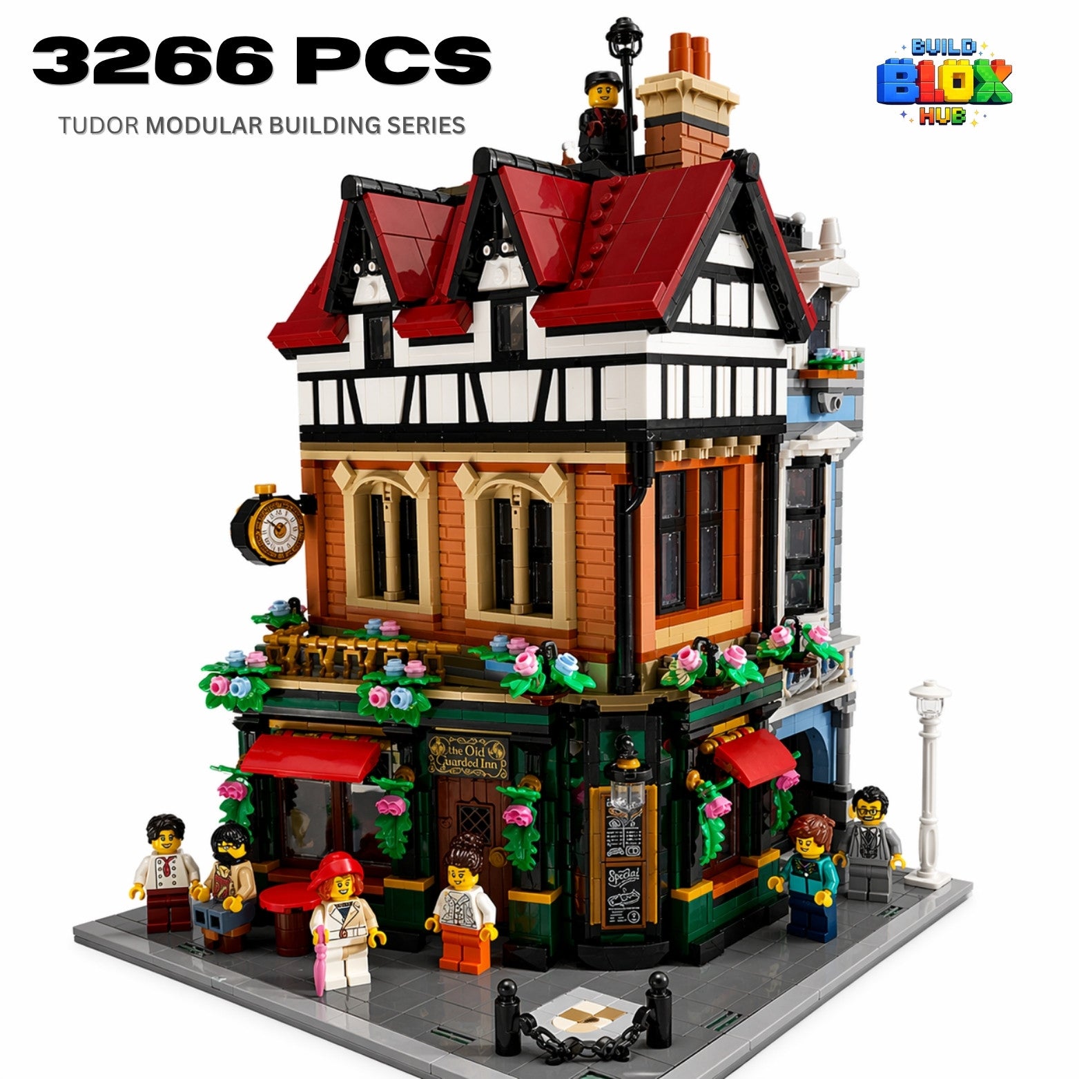 Medieval Tudor House Building Block Set – 3266 Pieces