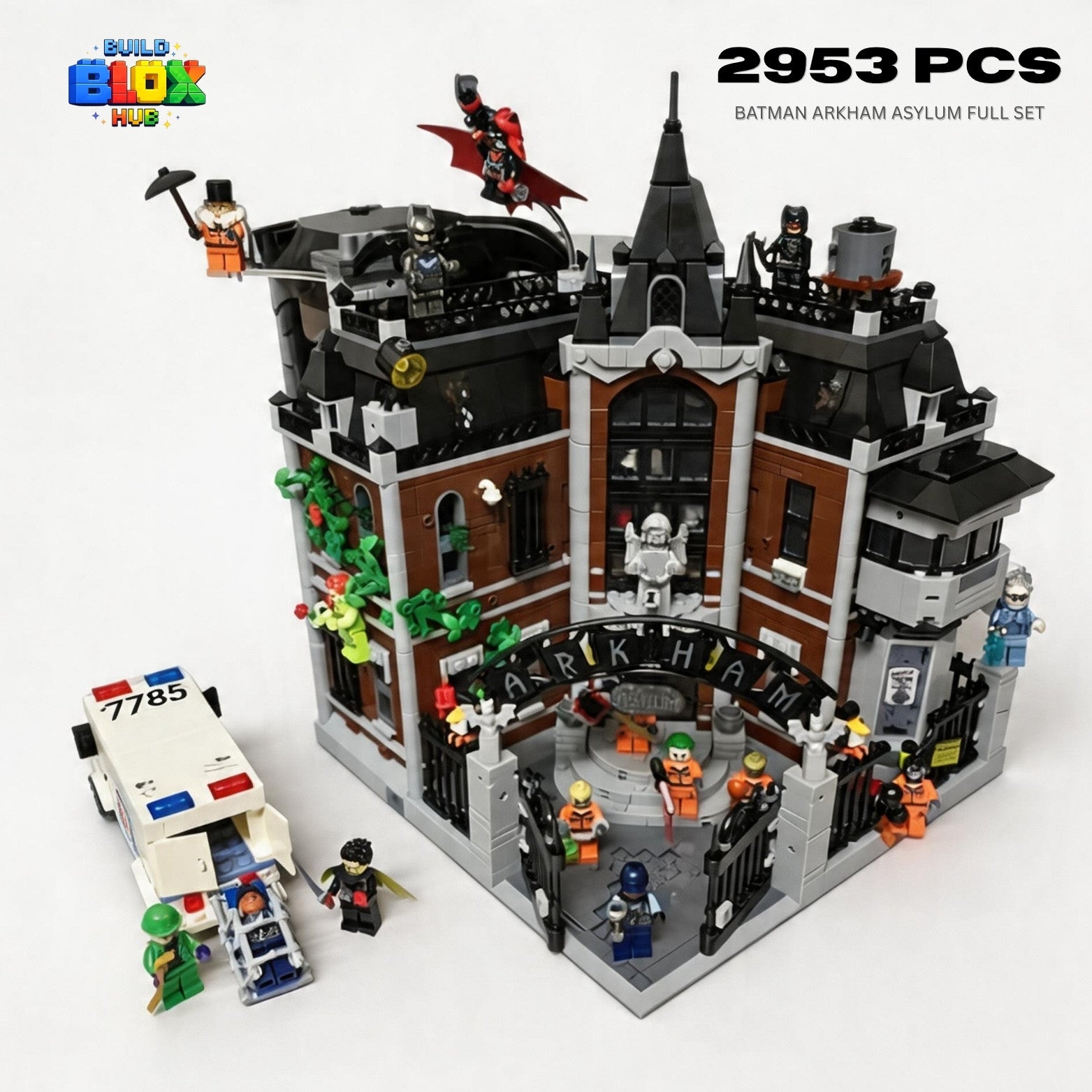Arkham Asylum Building Block Set – 2953 Pieces