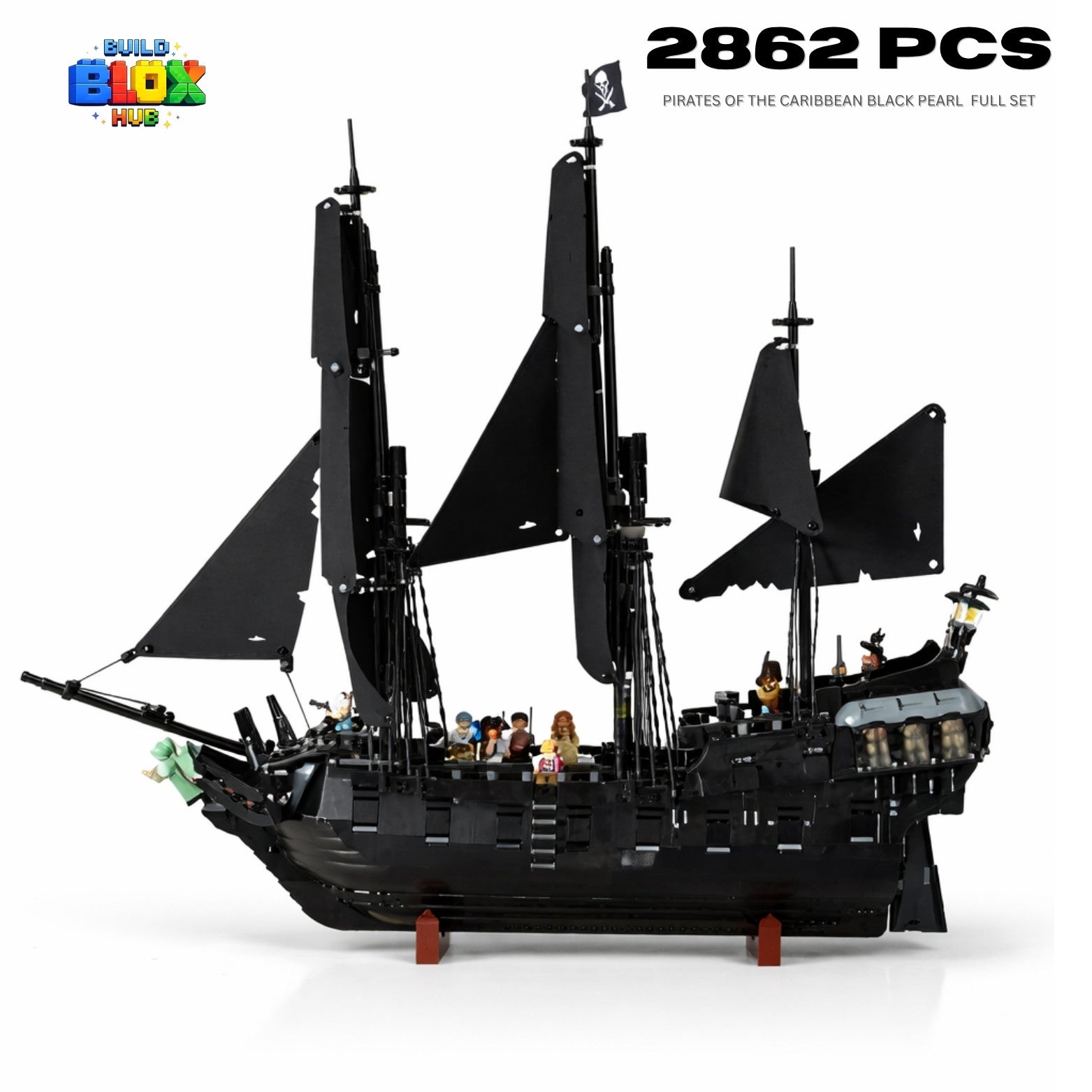 Black Pearl Pirate Ship Building Block Set – 2862 Pieces