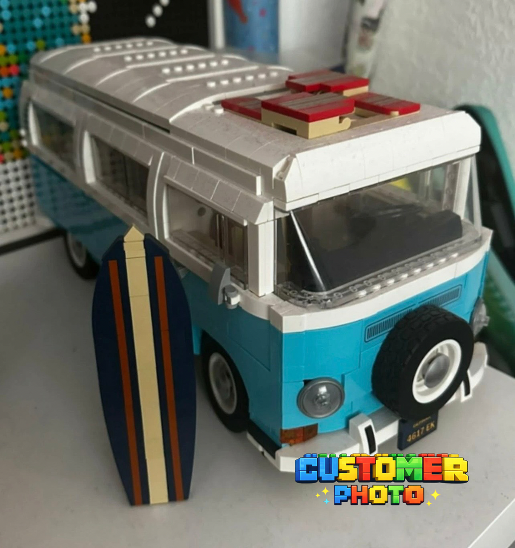 Volkswagen T2 Camper Van Building Block Set – 2207 Pieces