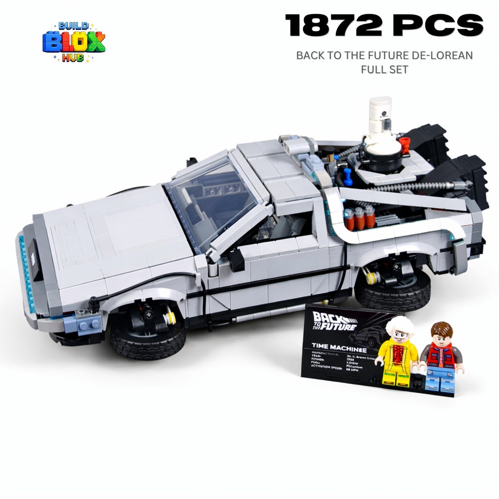 Back to the Future Time Machine (DMC DeLorean) Building Block Set – 1872 Pieces