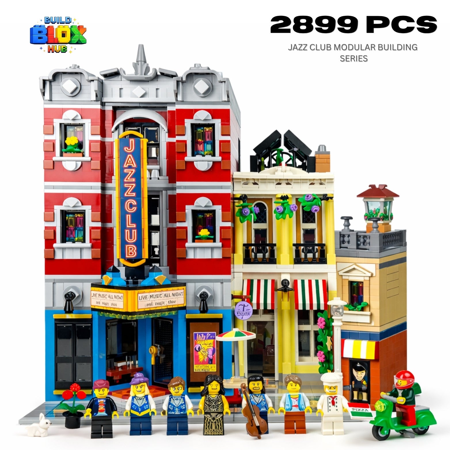 Jazz Club Modular Building Set – 2899 Pieces