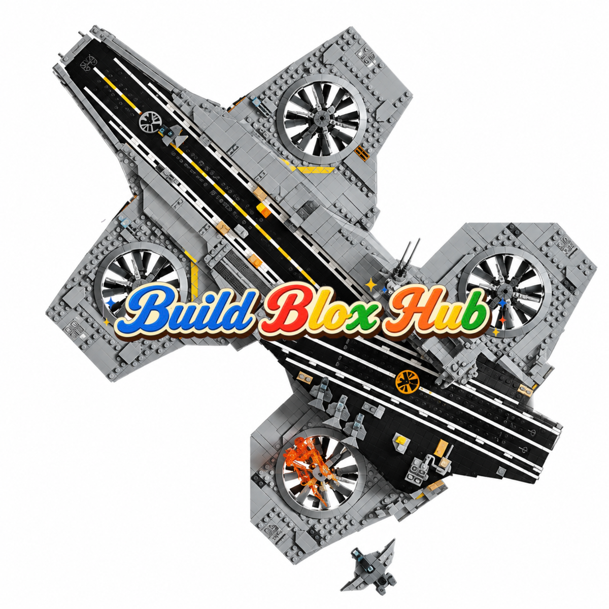 BBH S.H.I.E.L.D. Helicarrier Building Blocks Set – 3057 PCS | 76354 | Build Blox Hub
