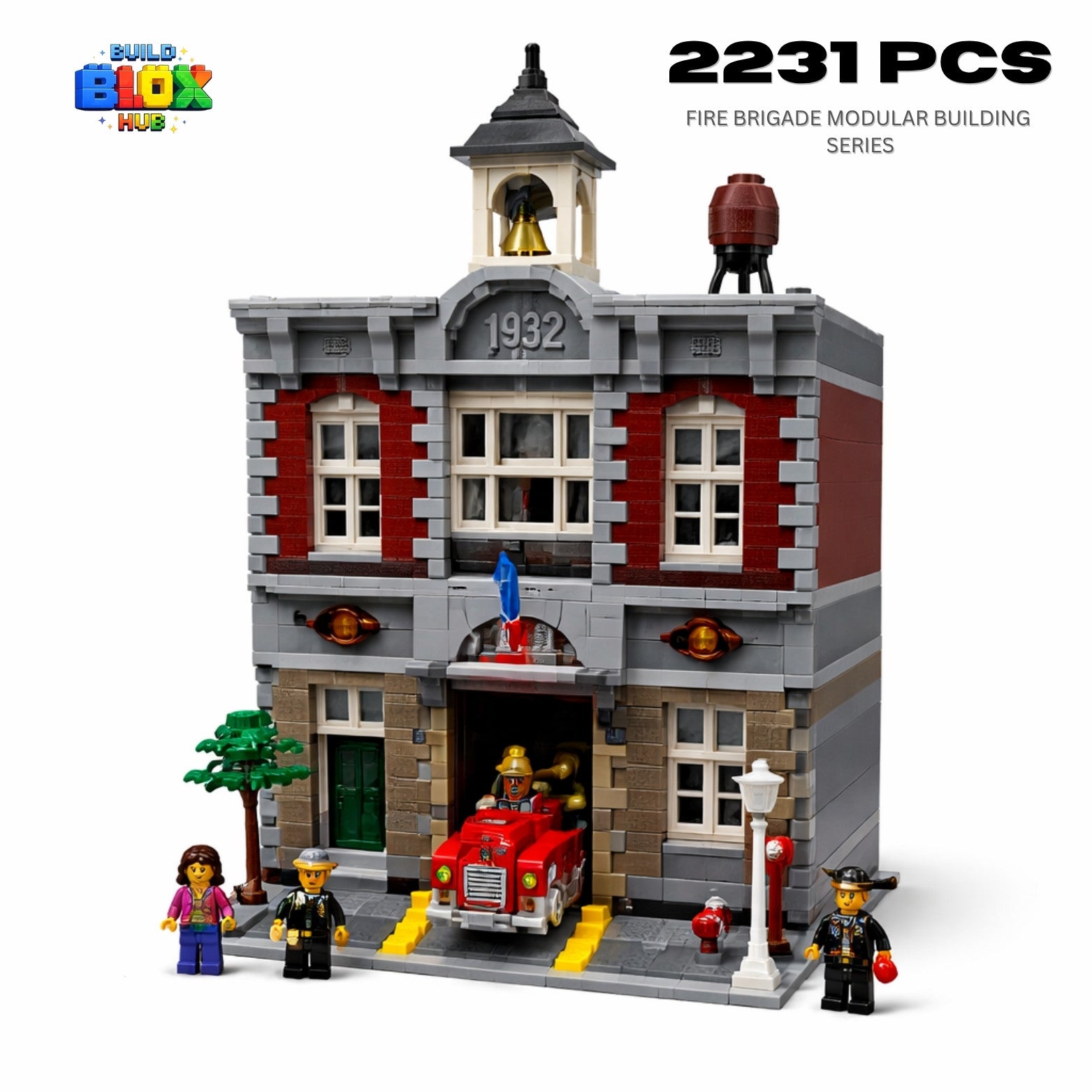 Firehouse Headquarters Building Block Set – 2231 Pieces