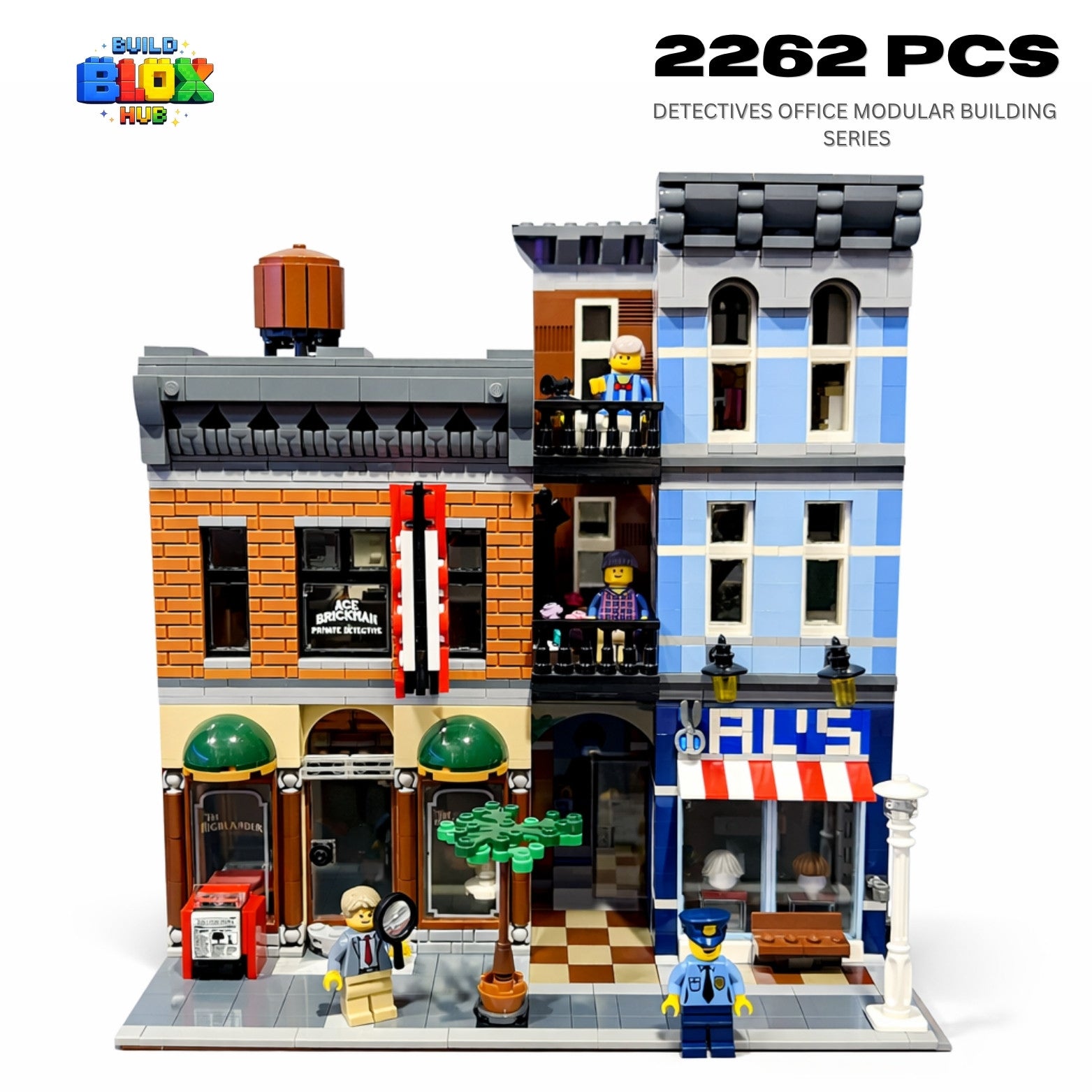 Detective's Office Modular Building Set – 2262 Pieces