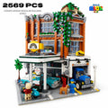 Corner Garage Modular Building Set – 2569 Pieces