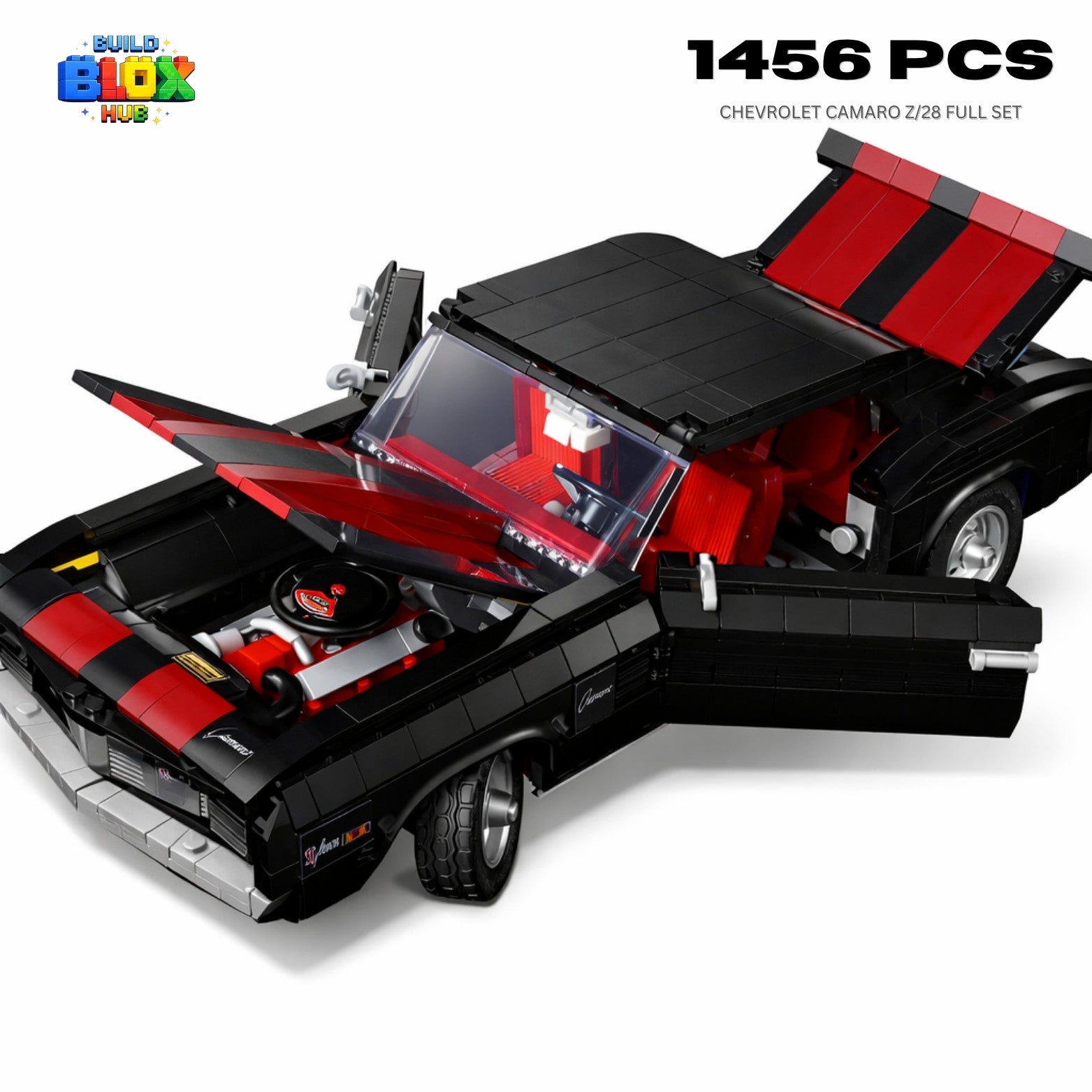 1969 Chevrolet Camaro Z28 Building Block Set – 1456 Pieces