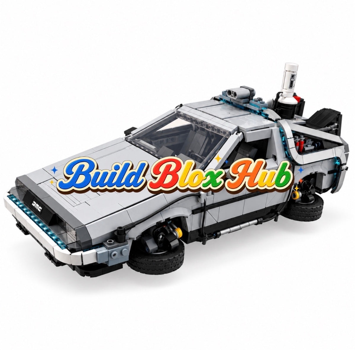 BBH Back to the Future Time Machine Building Blocks Set – 1872 PCS | Build Blox Hub