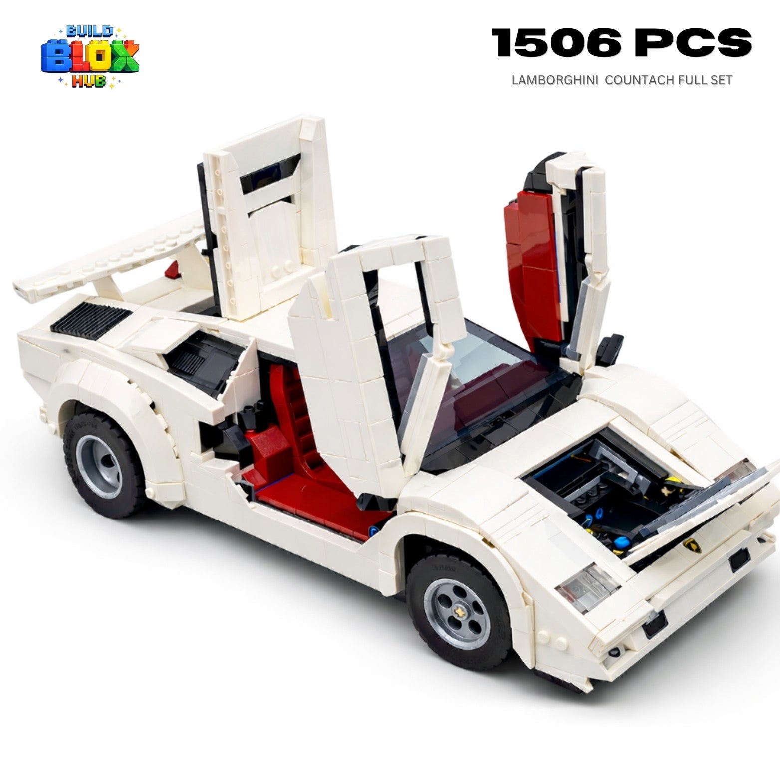 Lamborghini Countach Building Block Set – 1506 Pieces