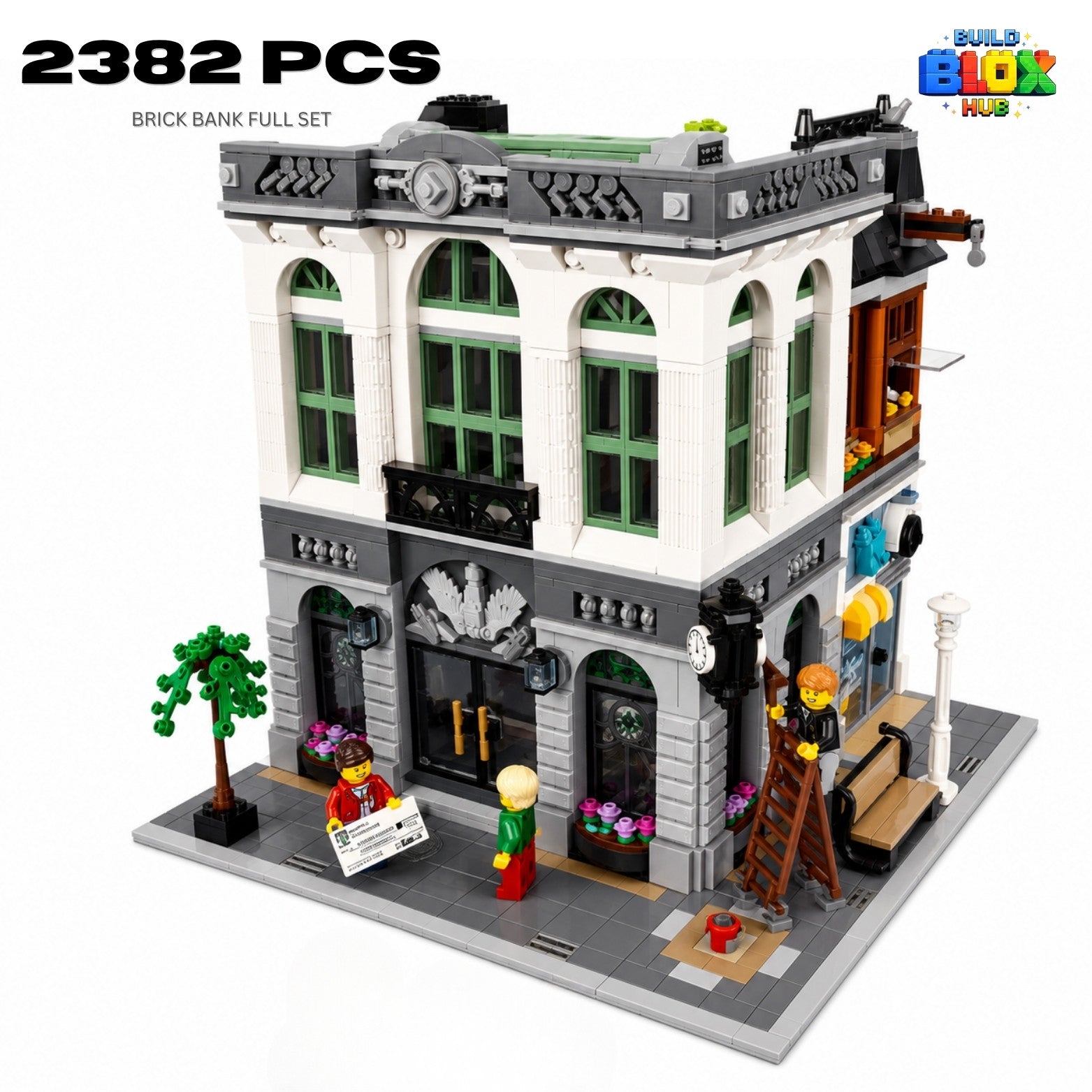 Brick Bank Modular Building Set – 2382 Pieces