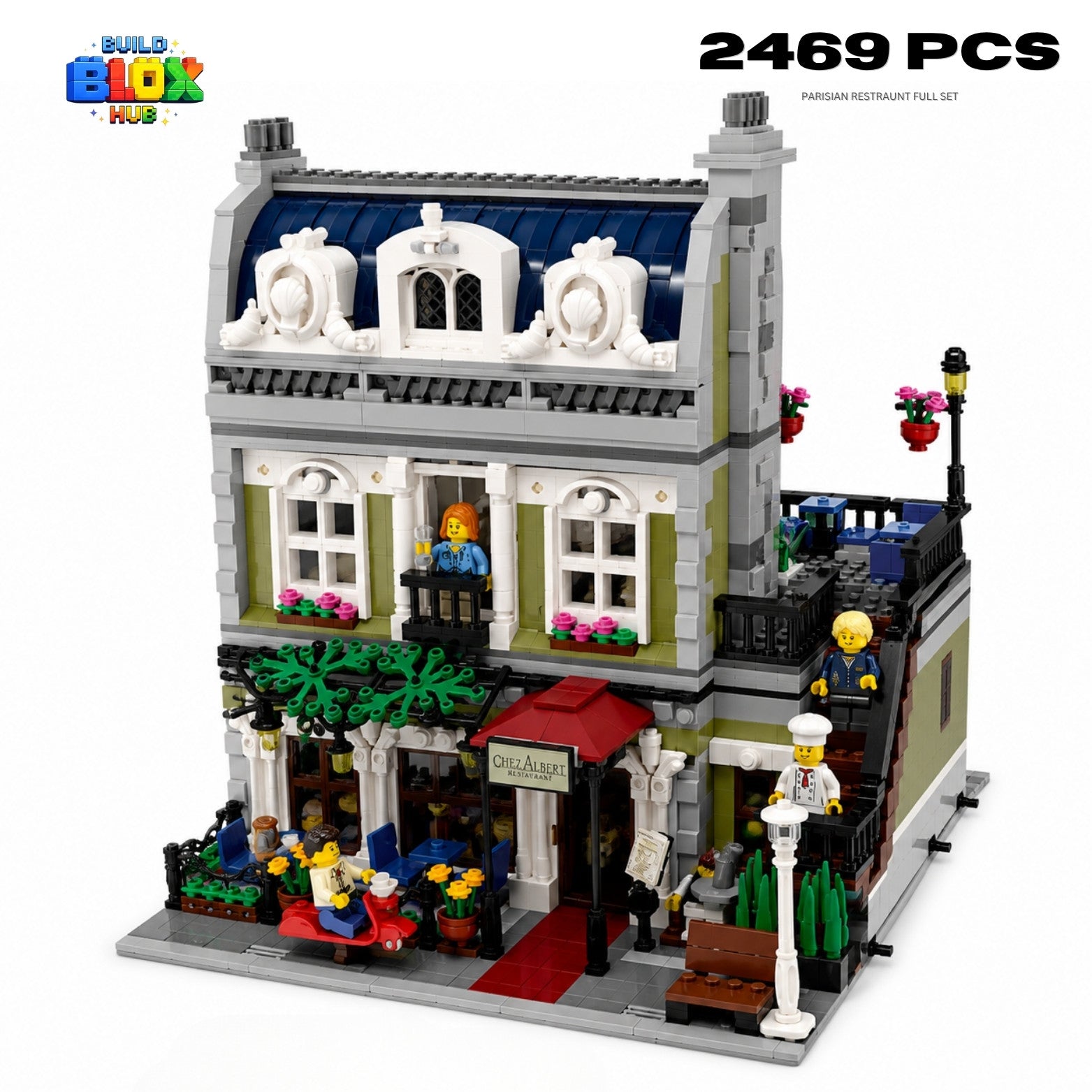 Parisian Restaurant Modular Building Set – 2469 Pieces