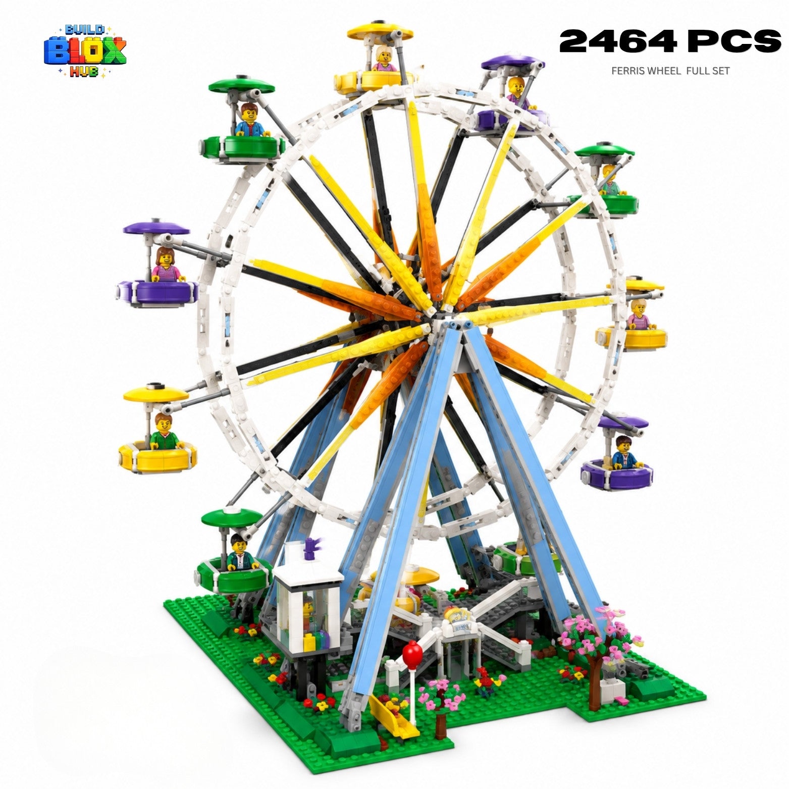 Ferris Wheel Building Block Set – 2464 Pieces