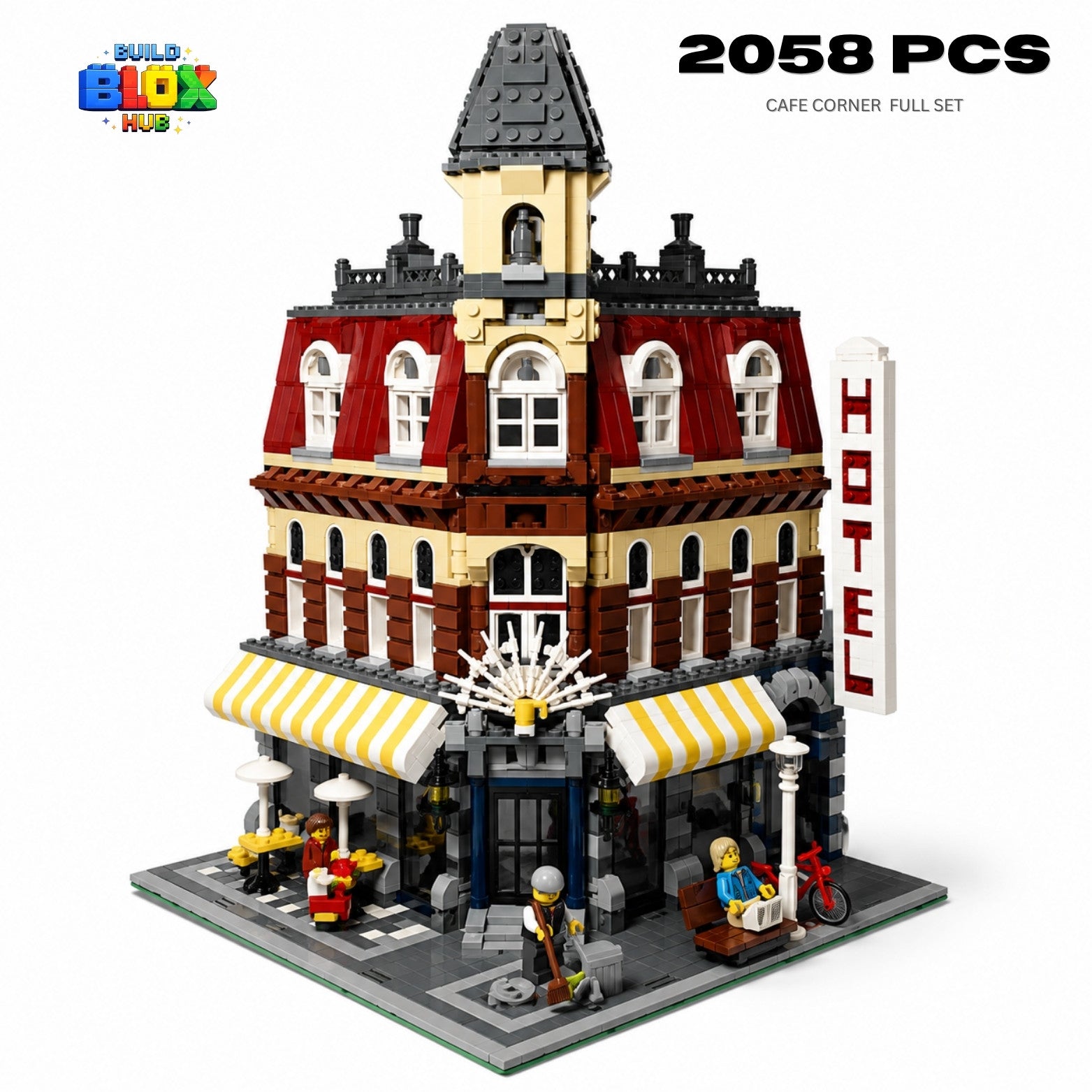 Cafe Corner Modular Building Set – 2056 Pieces